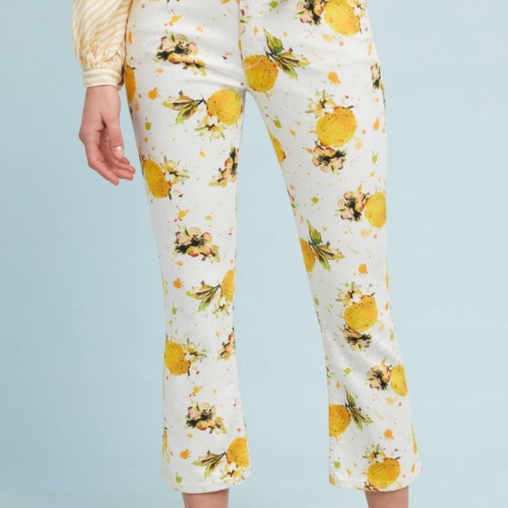 Anthropologie Pilcro & The Letterpress size 25 Cropped Lemon Jeans